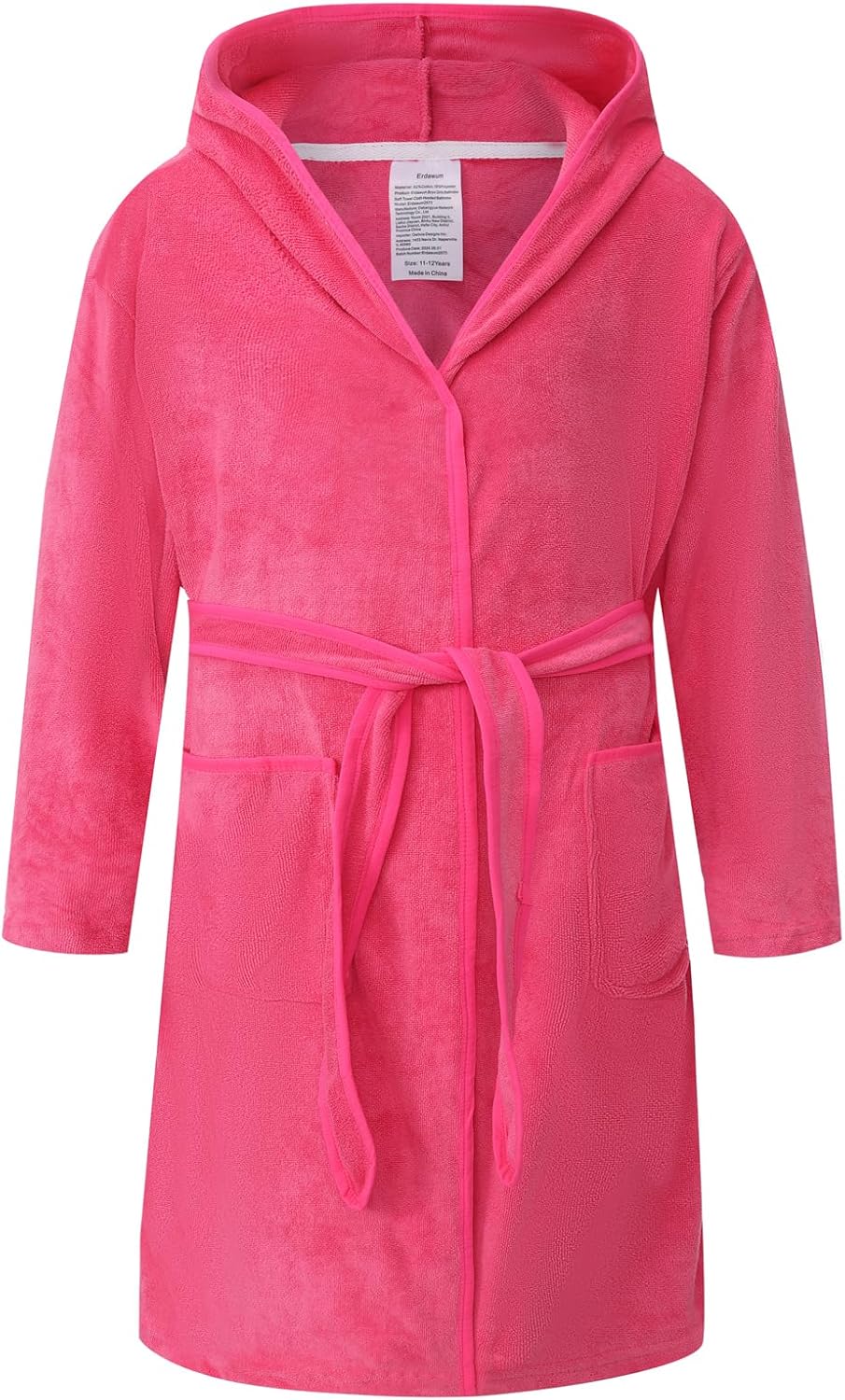 Boys Girls Bathrobe Soft Towel Hooded Robe Kids Terry Cloth Cotton Robes