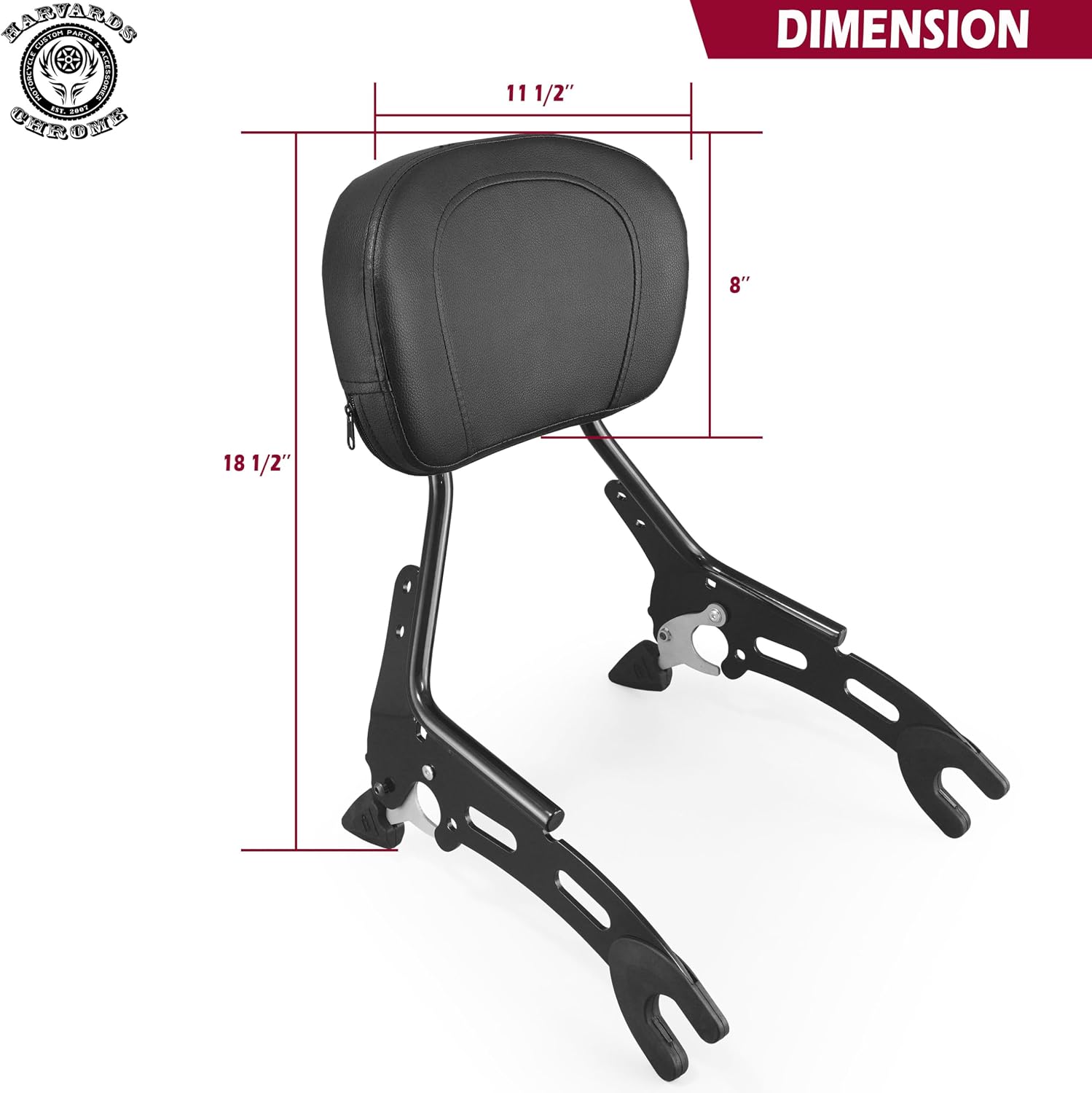 Quick Release Detachable Passenger Sissy Bar Backrest Fit for Indian Chief Bobber Chief Dark Horse Sport Chief Super Chief Limited 2022-2026, Direct Replace for Item #: 2884632-156