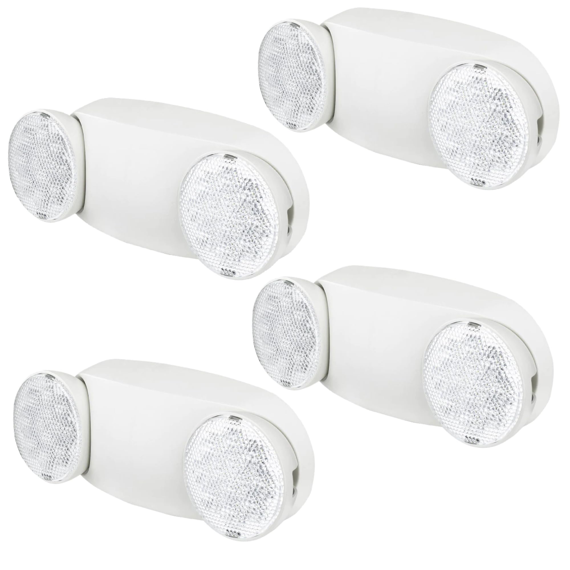 KASTLITE LED Emergency Lights - Commercial Emergency Lights for Power Outages - Adjustable 2-Head Flood Lamps - Fire