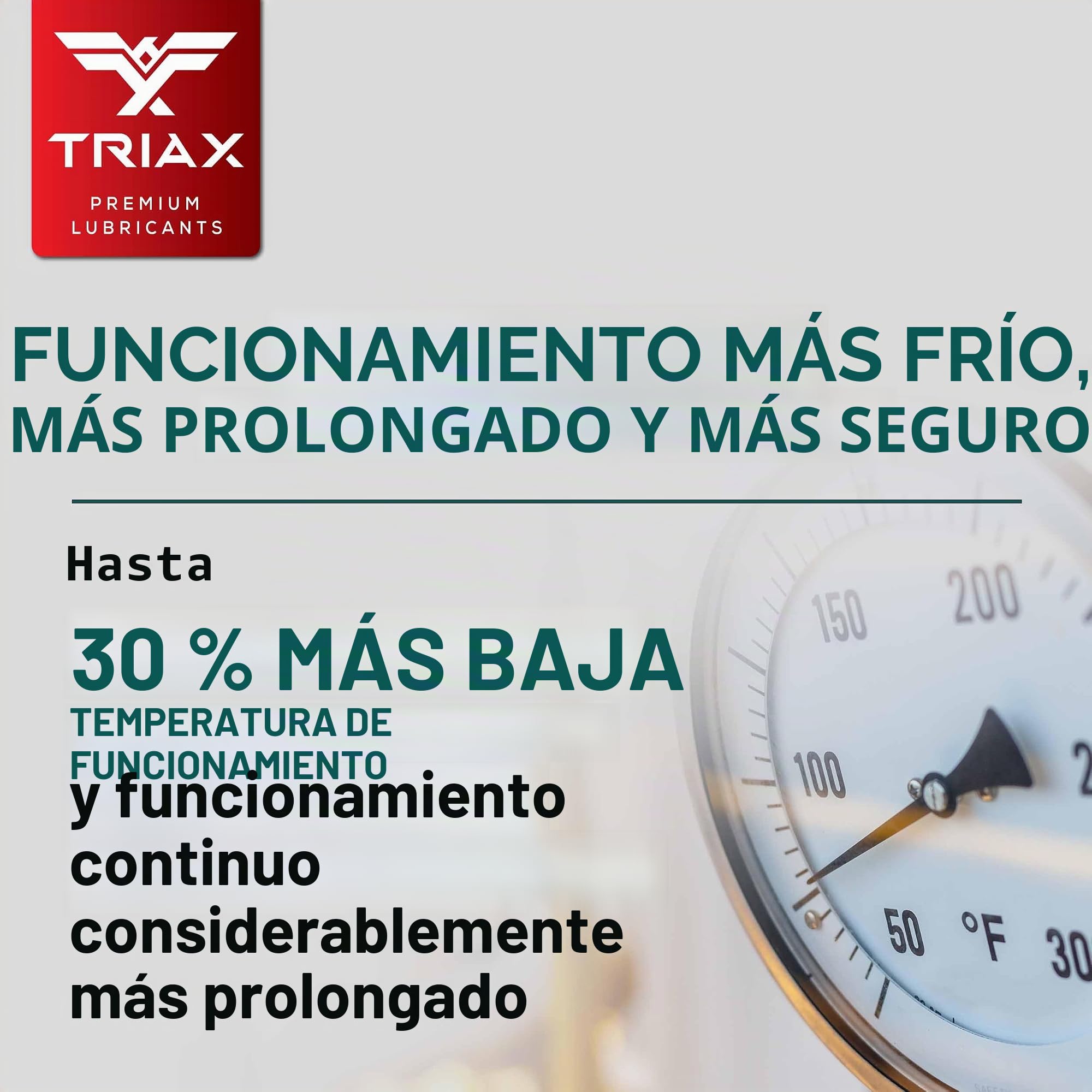 TRIAX Kompressor MV ISO 100 SAE 30 Aceite Compresor Aire Sintético - Para Compresores Rotativos Tornillo Paletas y Reciprocantes - Servicio Industrial Alta Temperatura
