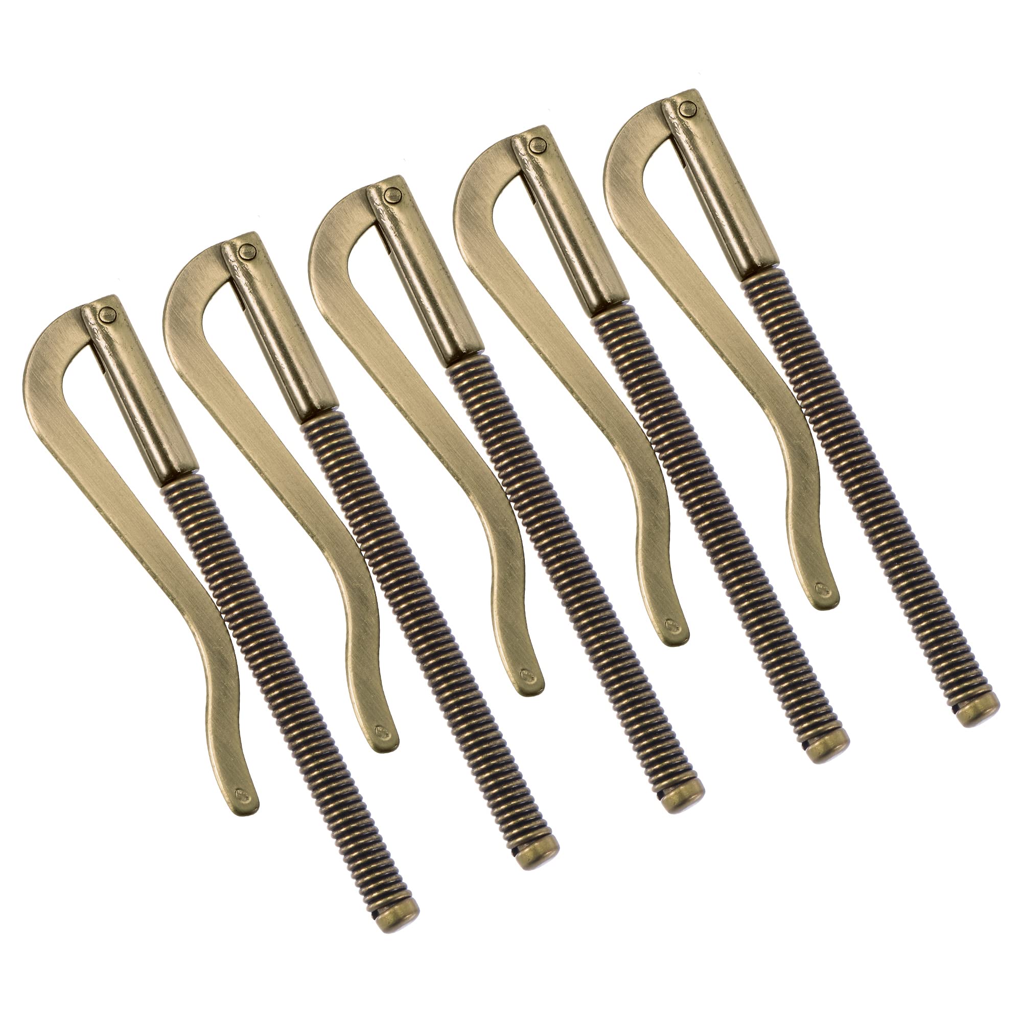 Barrette à ressort 80 mm pour portefeuille en cuir artisanat de cartes de crédit laiton x5