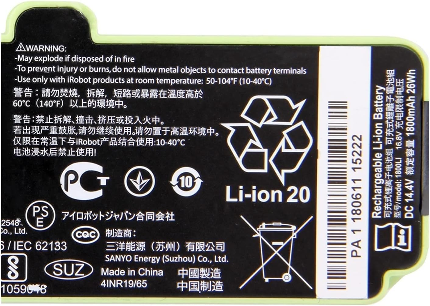 Compatible with IRobot Roomba 595 650 980 655 690 780 805 860 880 890 960 760 770 780 Series Replacement Battery (Color : 4500mAh)