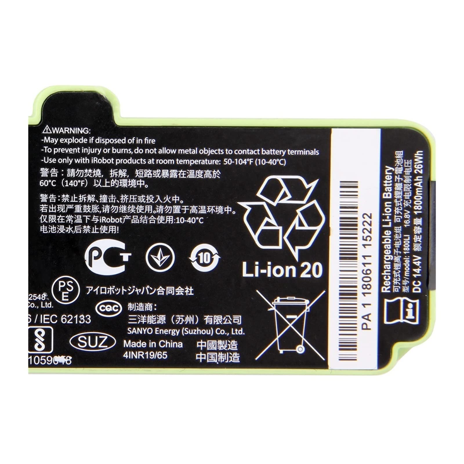 Batteria 14.4V 6500mAh Per IRobot Roomba - Ricambio Compatibile Con Serie 6,7,8,9 E Modelli I - Foto 8