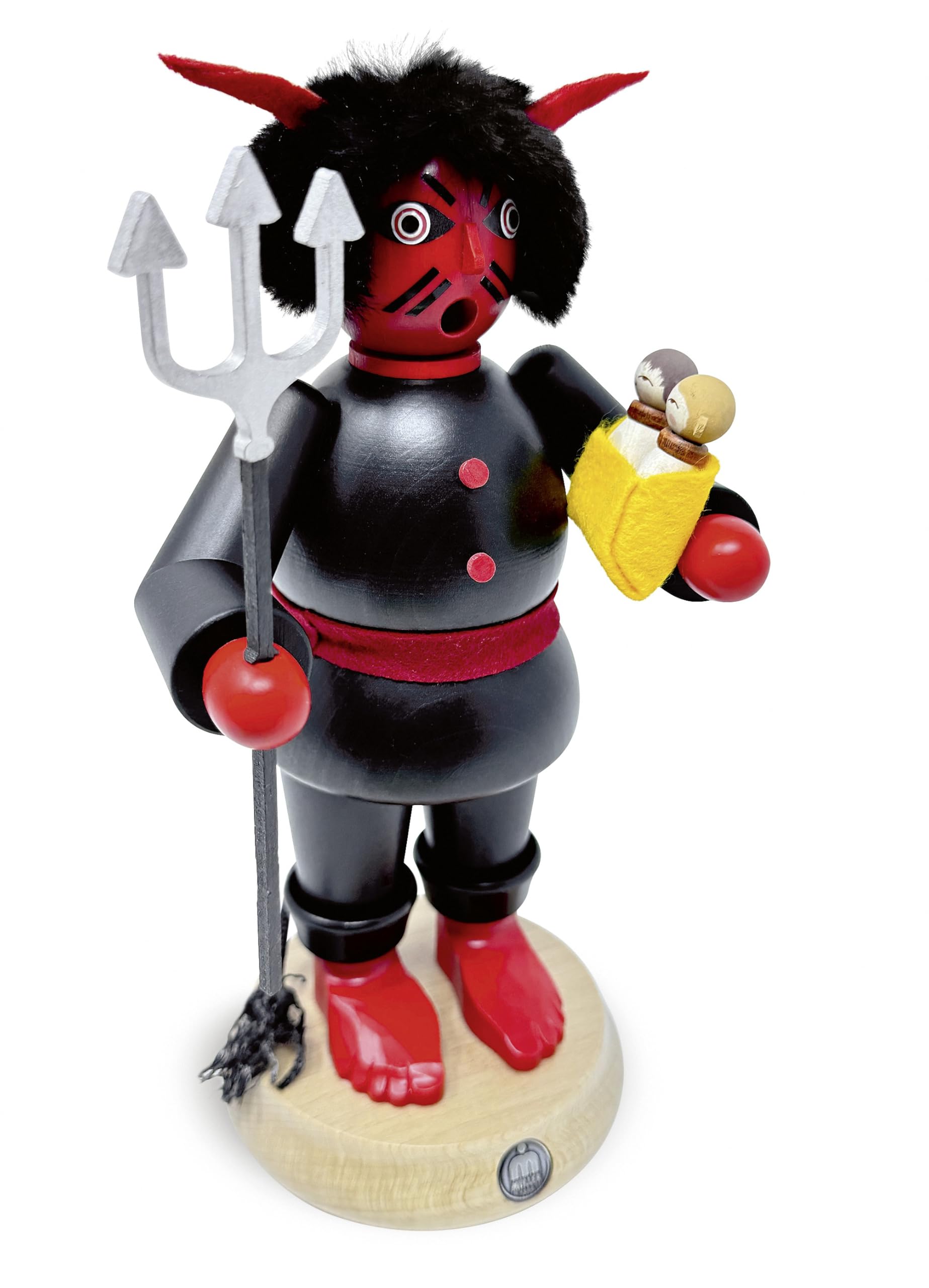 Müller Fumoir Krampus 23 cm Original Erzgebirge Seiffen Figurine en Bois