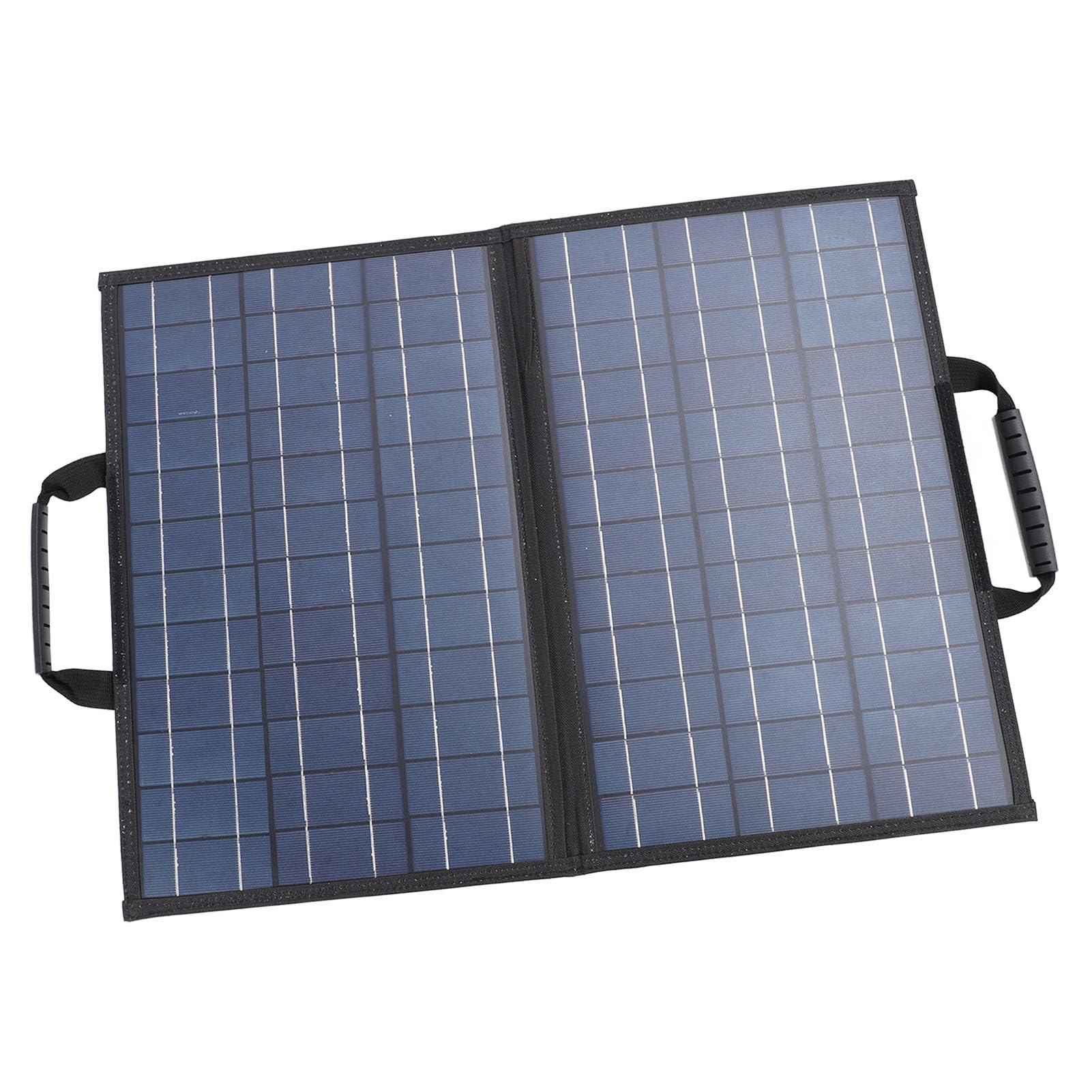 Pannello Solare, Kit Caricabatterie Solare Portatile Pieghevole da 80 W 12 V con Clamp/Holder per Batteria e Doppie Porte USB, Caricabatterie per Uso in Campeggio all'aperto