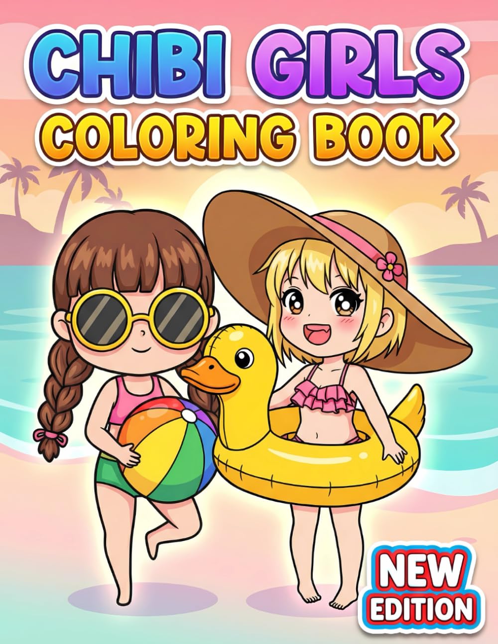 Chibi Girls Coloring Book: Over 50 Adorable Anime Characters And Kawaii Fashion Themes For Kids Ages 4-12 To Relax