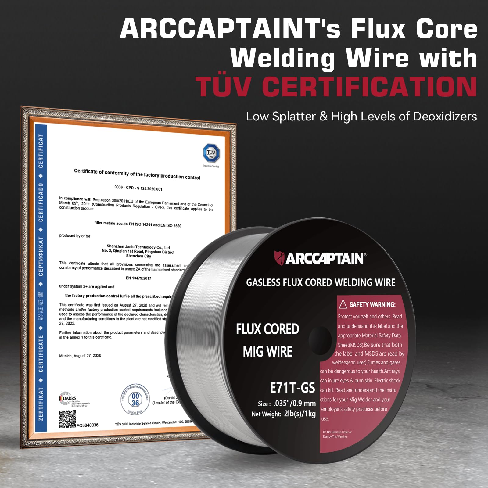 ARCCAPTAIN Flux Core Welding Wire .035, Flux Core