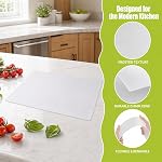 ZENFUN 30 Pack Plastic Cutting Board Mats, Flexible Clear Cutting Mats 17 x 11 In, Kitchen Cutting Board Sheets Frosted Placemats BPA-Free, Non-Porous