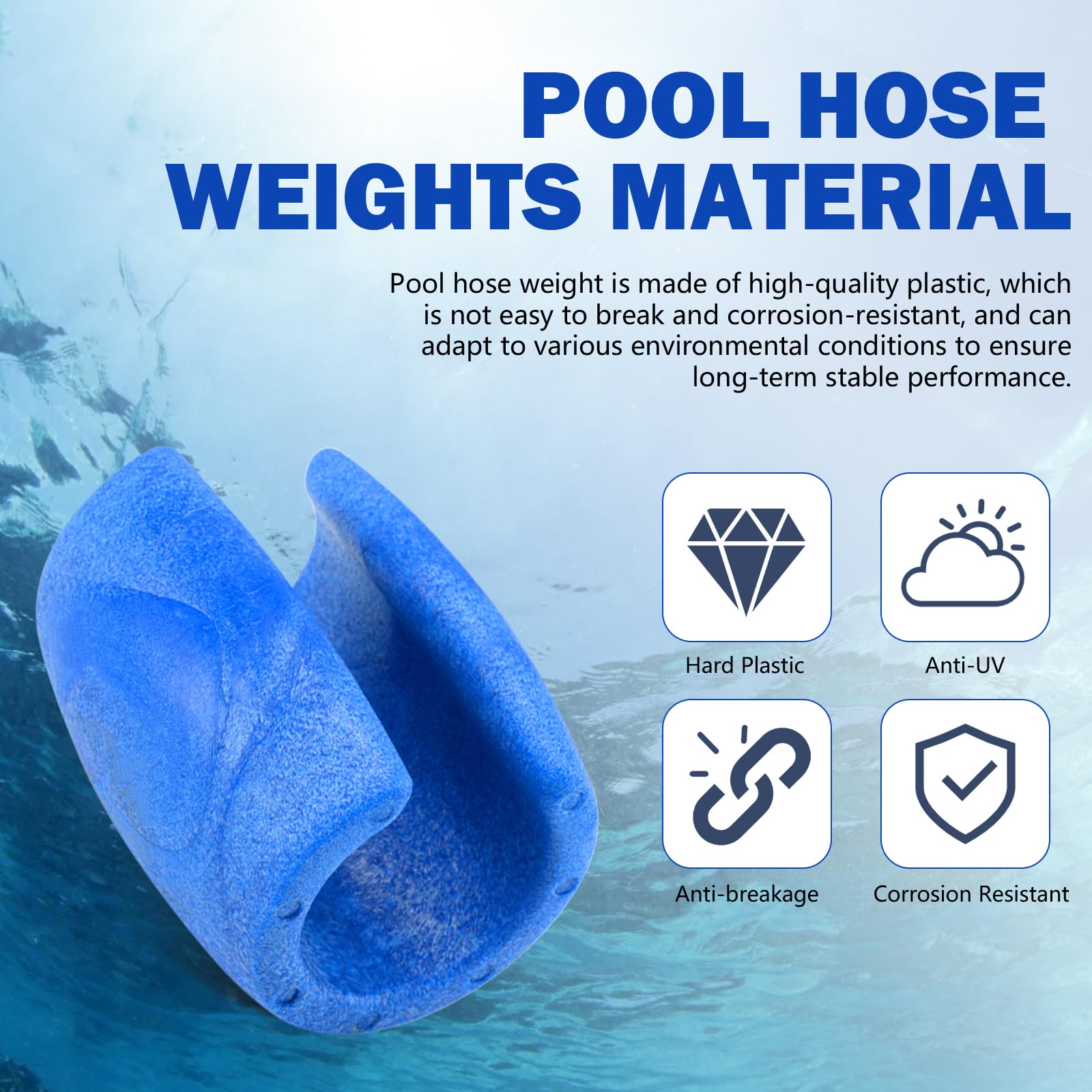 Manguera de vacío de repuesto para Zodiac R0526800, compatible con Zodiac MX6/MX8 y Baracuda, azul, plástico, peso de manguera de piscina
