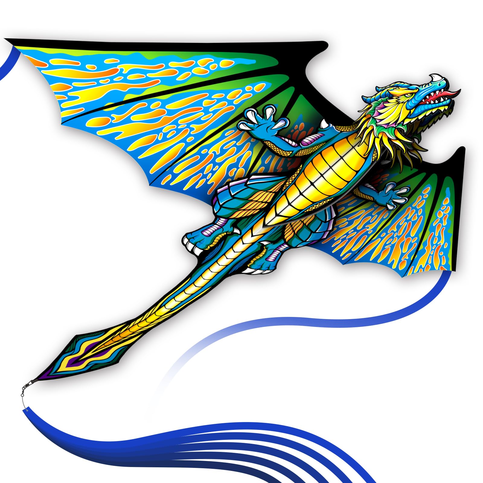 SGftre 3D Red Pterosaur Kite for Boys & Adults Easy to Fly,Beach Trip Outdoor Games Single Line String with Tail,Beach Kite for Family Outdoor