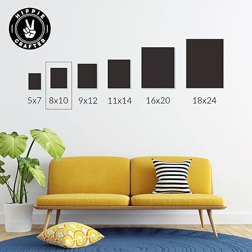 Miniatura 8 de Paneles de lienzo negro para pintura, paquete de 20, tableros imprimados con gesso de 8 x 10 pulgadas para óleo, acrílico y acuarela, lienzo de arte