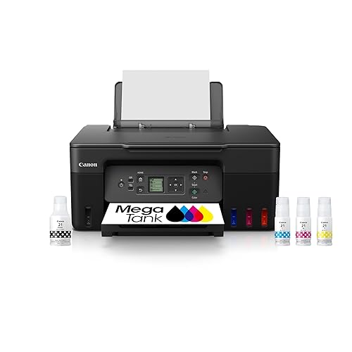 Canon MegaTank G3270 All-in-One Wireless Inkjet Printer. for Home Use, Print, Scan and Copy - Black - Canon G3270 Printer (BK) - Backlit LCD Screen