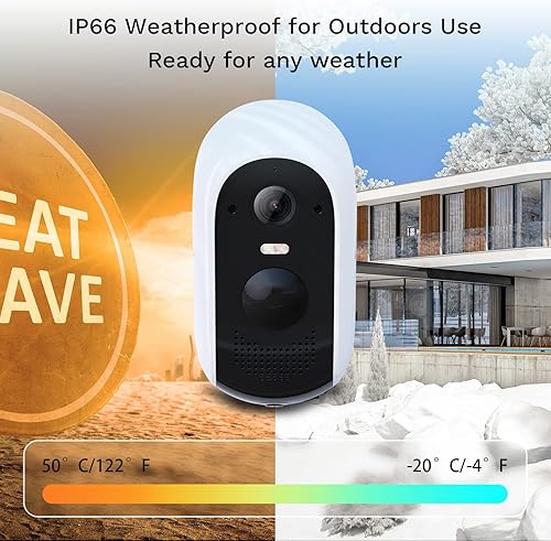 Miniatura 7 de WUUK Cámara de seguridad interior de 4 MP, cámara de inclinación panorámica para monitor de bebé, cámaras para exteriores 2K inalámbricas con