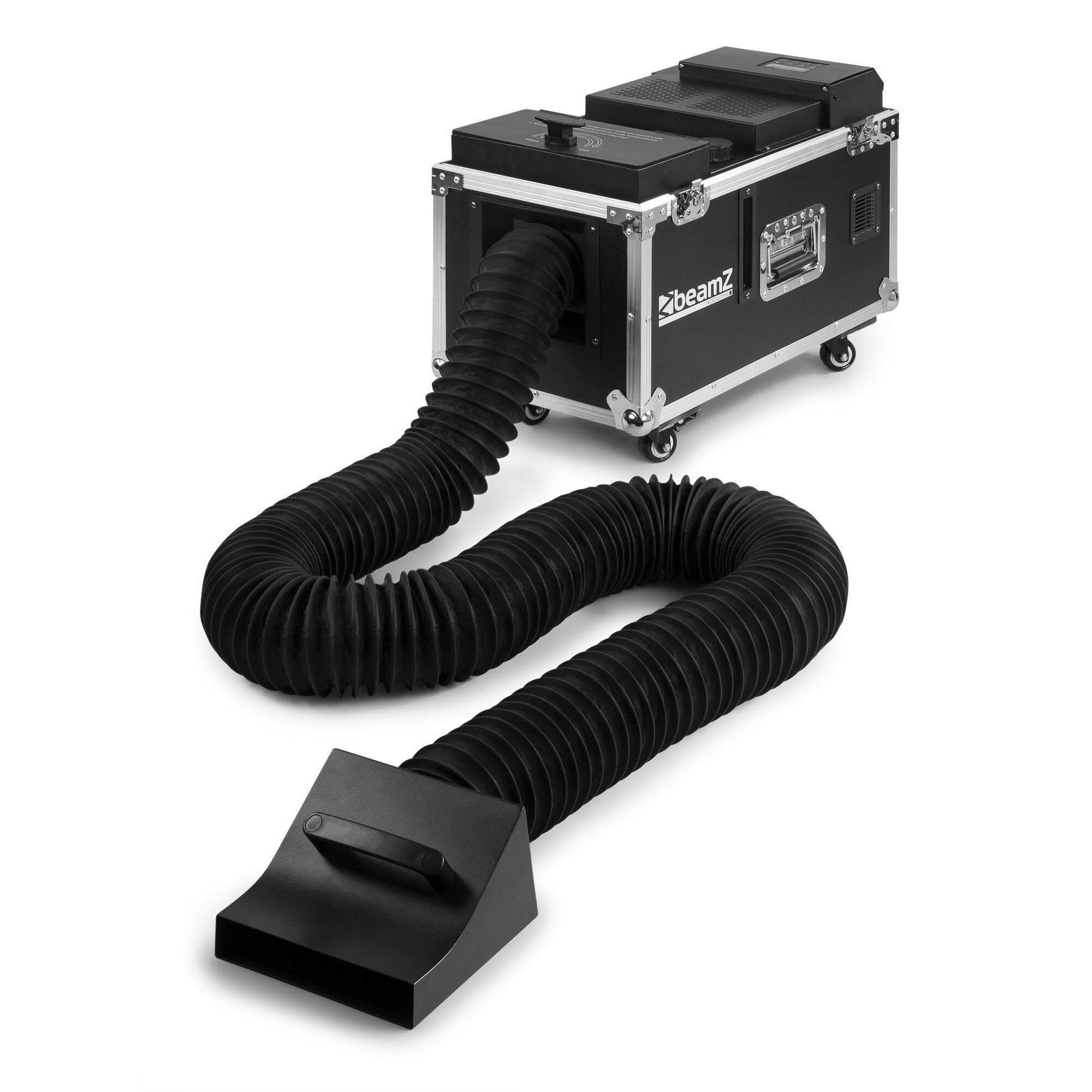 BeamZ Professional LF1500 - Máquina de humo bajo DMX para fiestas y bodas | Máquina de calidad, funcionamiento silencioso y continuo, con flightcase, perfecto para conciertos y espectáculos