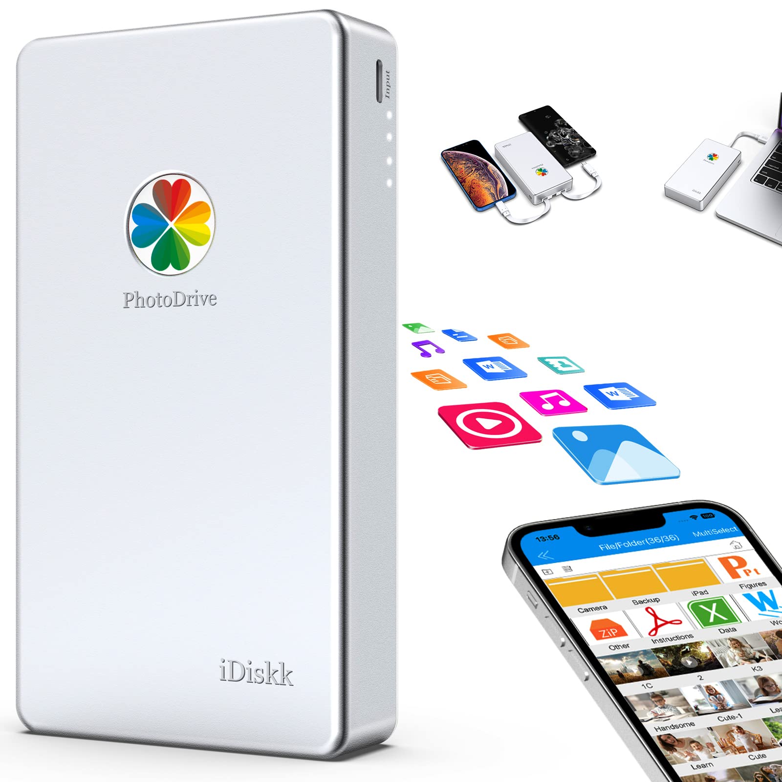 MFI Certified iDiskk 2TB External Hard Drive for iPhone & iPad (All Models) Android Mobile,MacBook and Windows PC, Photo Storage Photo Stick Drive to Bacukp Photos/Videos,Files,Photo Backup Storage (B0B9MXQGMT) Amazon Price History, Amazon Price Tracker