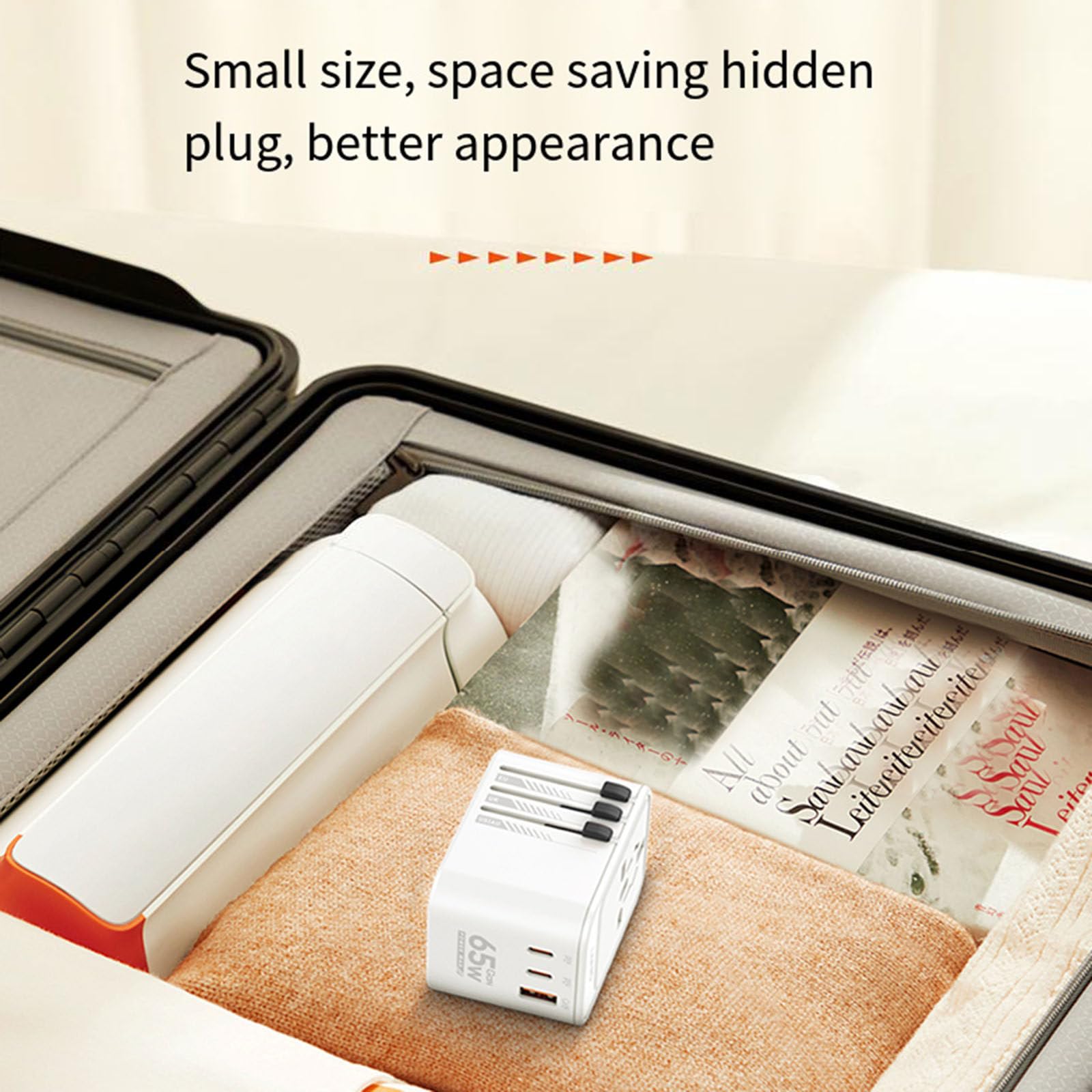 Adattatore da viaggio universale Caricatore da viaggio all-in-one con porte USB Spina di conversione da viaggio in tutto il mondo per ricarica rapida per smartphone da 5 V