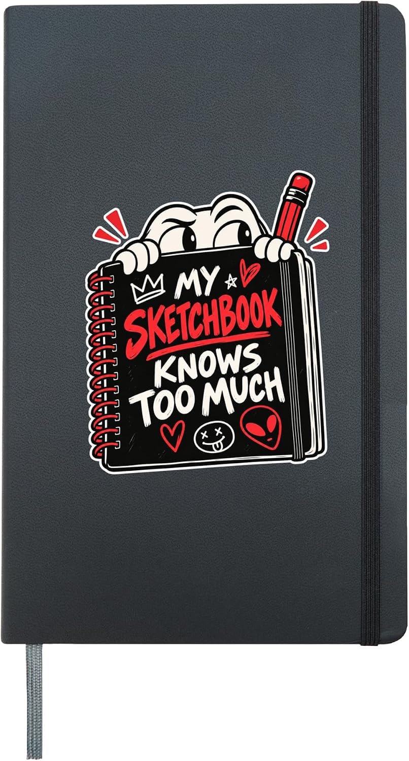 Much Drawing Amazon.com : My Sketchbook Knows Too Much Funny Artist Drawing ...