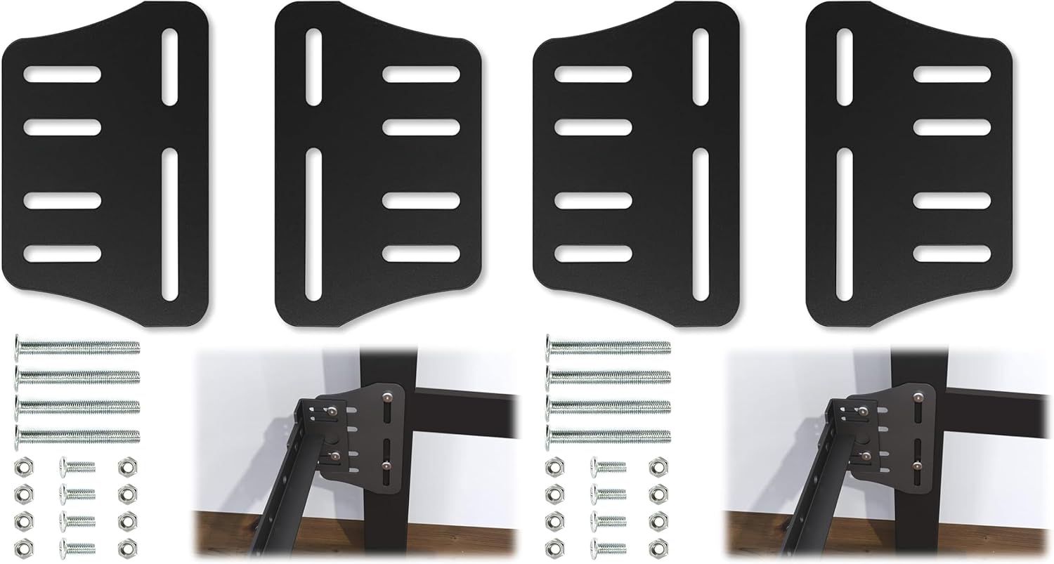 2 PCS Bed Frame Brackets Modi-Plate Bed Frame Adapter/Connector, Heavy Duty Bed Frame Modification to Connect Headboard Footboard (Pack of 2)