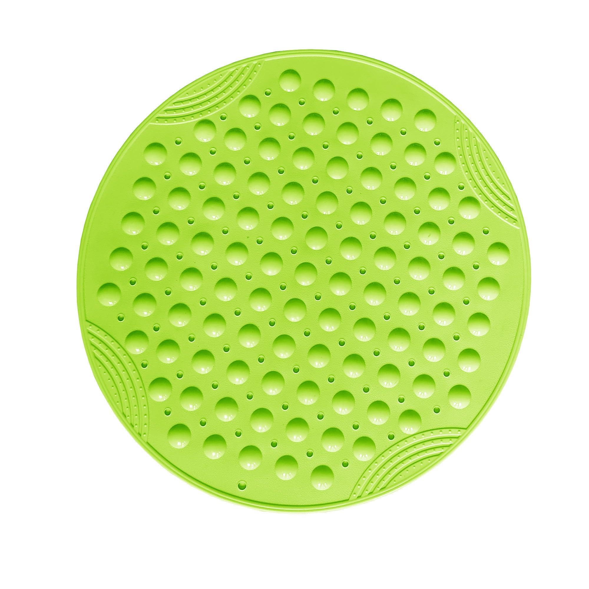 VSUSN 55cm Round Shower Mat with Suction Cups Anti-Slip Round Bathtub Mat Inside or Outside Showers Machine Washable