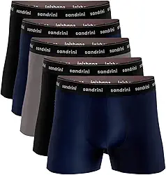 Kit 5 Cuecas Boxer Sandrini Masculina Algodão Cores Sortidas Conforto