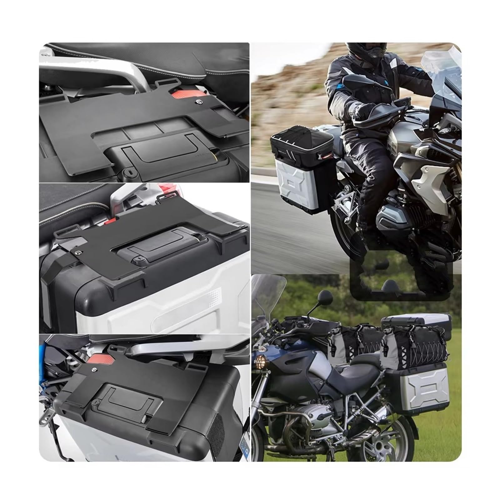 Motocykl ADV Adventure wspornik bagażnika, bagażnik dachowy | Do BMW Vario Case R1200 1250 GS F850GS F750GS R1200GS R1250GS LC czarny (4)