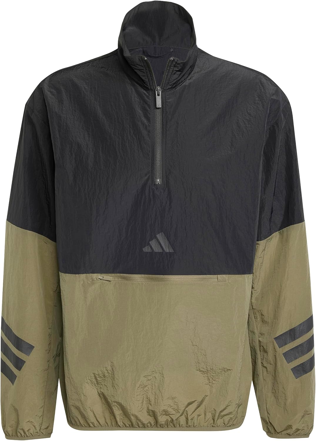 adidas Men's Size Future Icons 3-Stripes Woven Half-Zip Sweatshirt