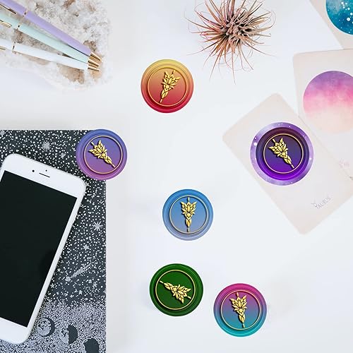 Miniatura 2 de CRASPIRE Arwen Evenstar - Sello de cera para sellar Evenstar de 1.181 in, diseño retro vintage de latón extraíble con mango de madera para