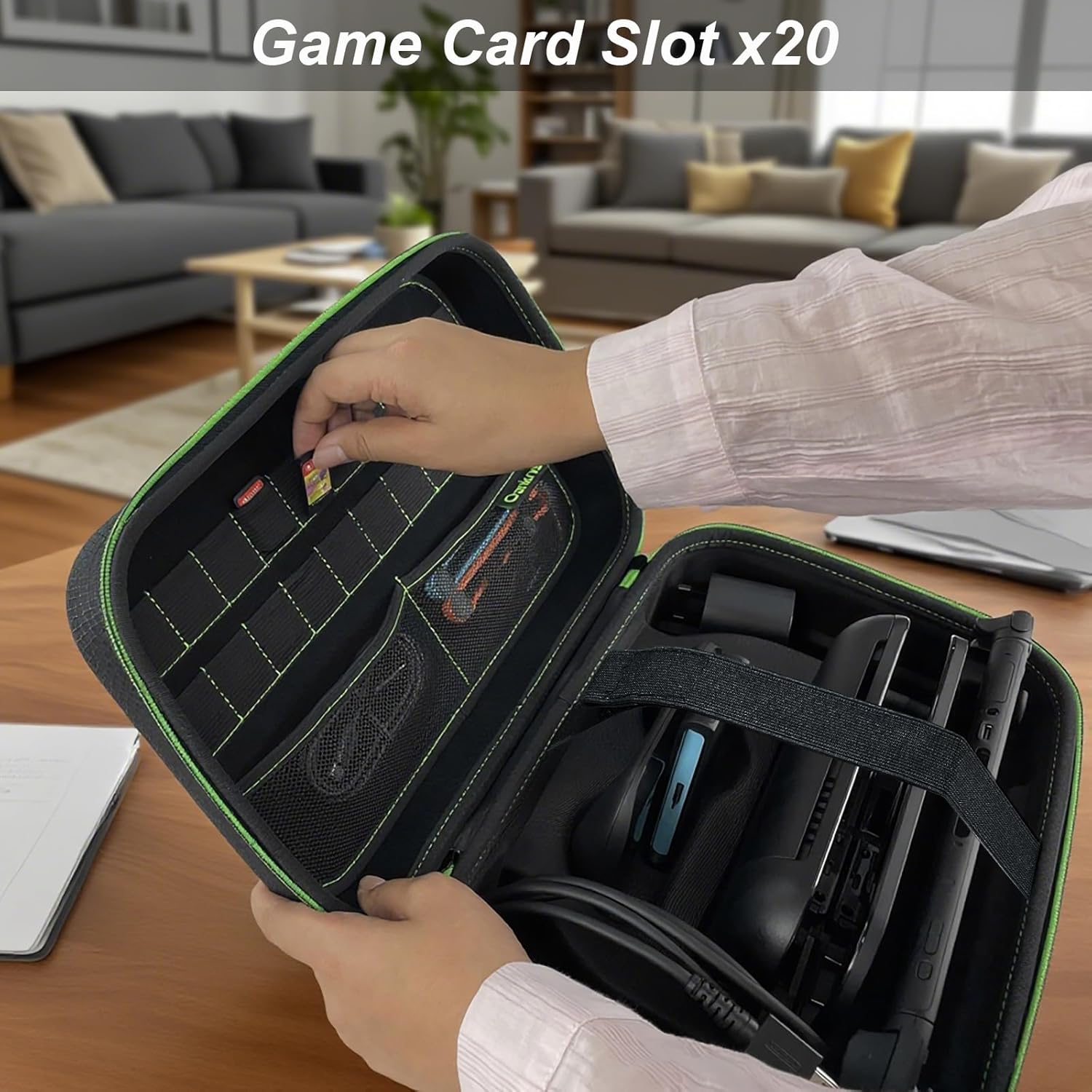 Oankrvs Carrying case for Nintendo Switch 2 (2025), Switch 2 case, with 20 Game Card Slots , Portable Travel Storage Bag for switch 2 Console & other Nintendo Switch Accessories - Image 4