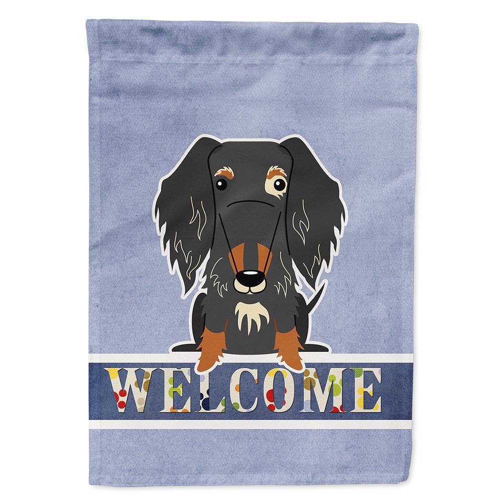 Drapeau Teckel dapple Bienvenue pour égayer l'entrée de votre jardin et maison