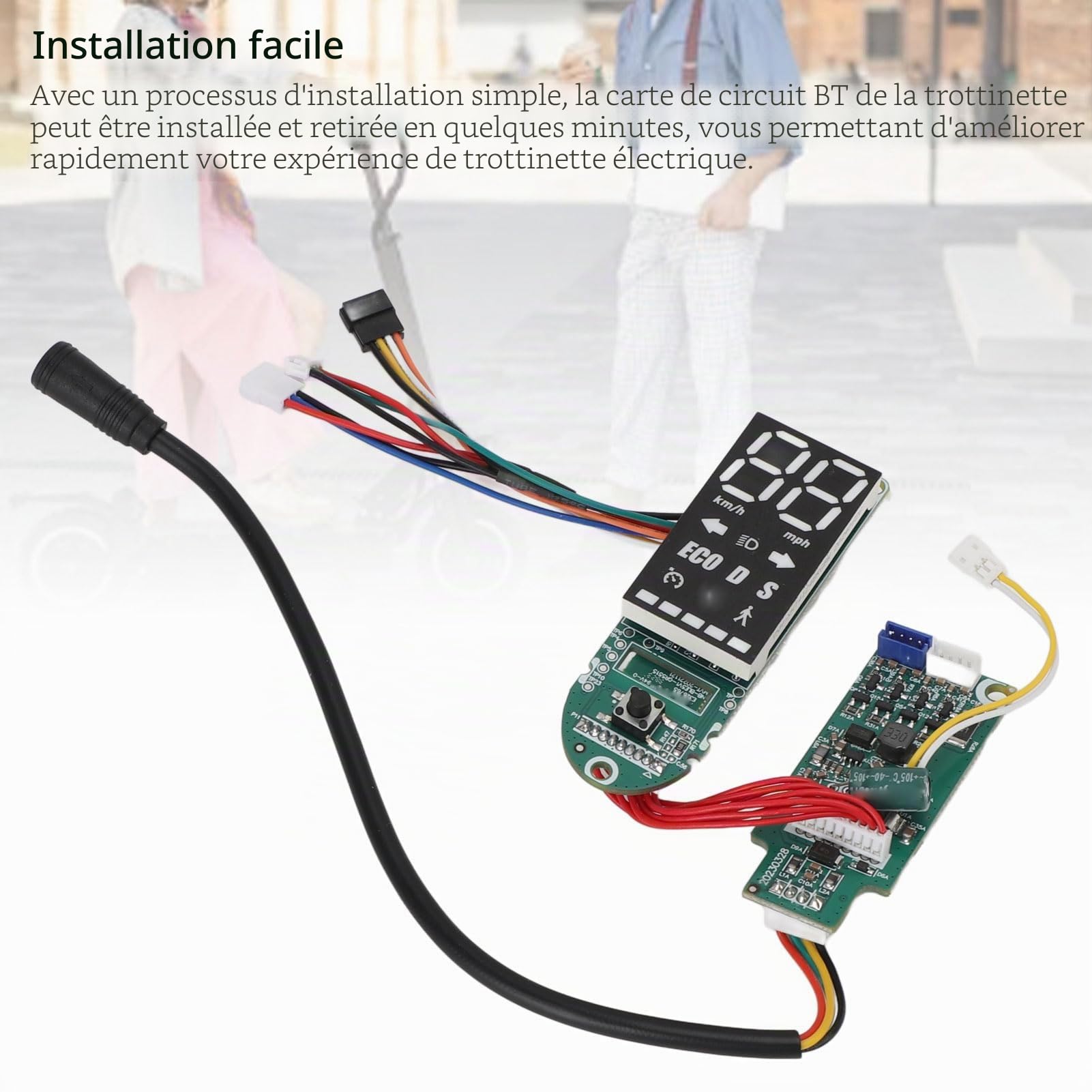 BuyWeek Tableau de Bord de Scooter Électrique pour Ninebot Max G2 Série, Remplacement de Carte de Circuit Imprimé Bluetooth de Trottinette Électrique avec Tourner Le Signal Mode Piéton