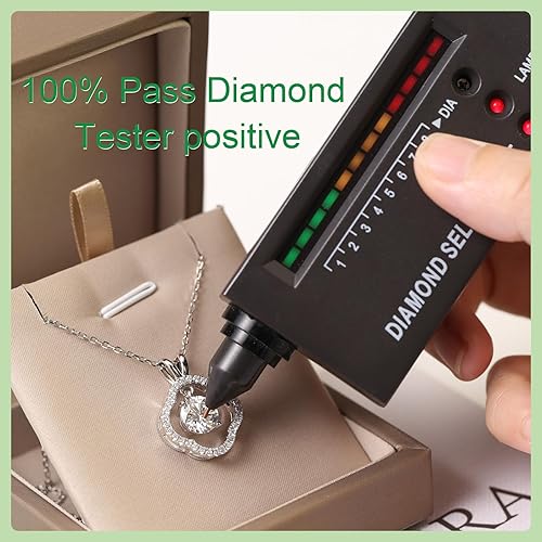 Vista 2 de HOLYCOME Diamond Clover Necklaces for Women,2Carat Moissanite Four Leaf Clover Pendant,Lab Diamond Clover Jewelry Sterling Silver Necklace Gift for