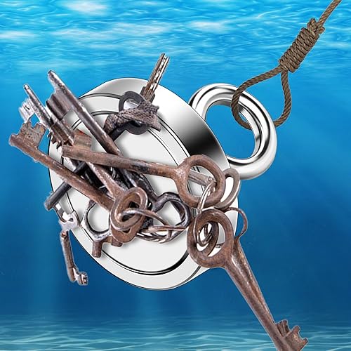 Miniatura 5 de Imanes de pesca fuertes de 300 libras (299.8 lbs) Imán de neodimio fuerte resistente con ojal de agujero avellanado para pesca magnética y