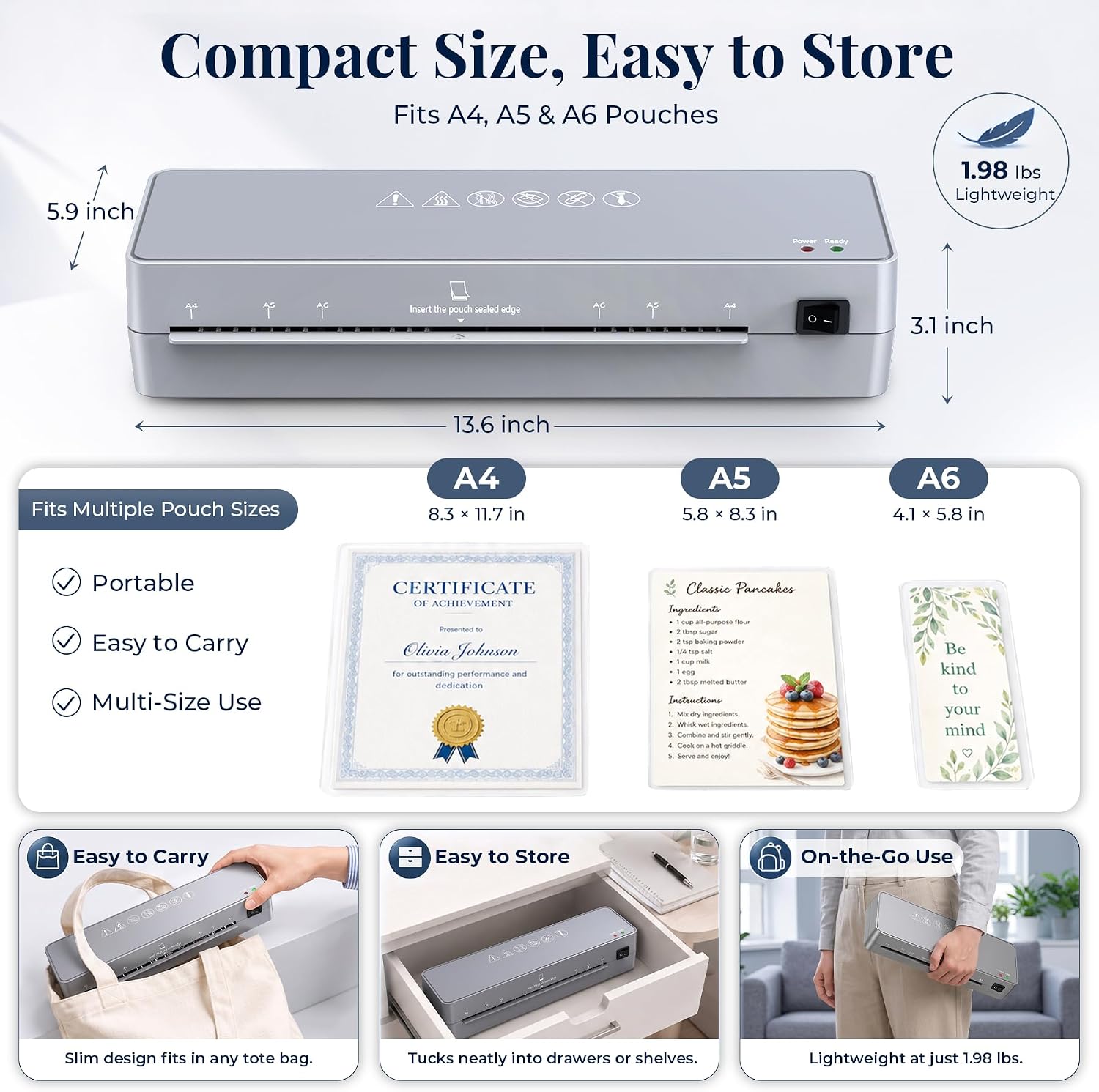  Laminator Machine 9-Inch - 5-in-1 Thermal Laminator Kit thumbnail