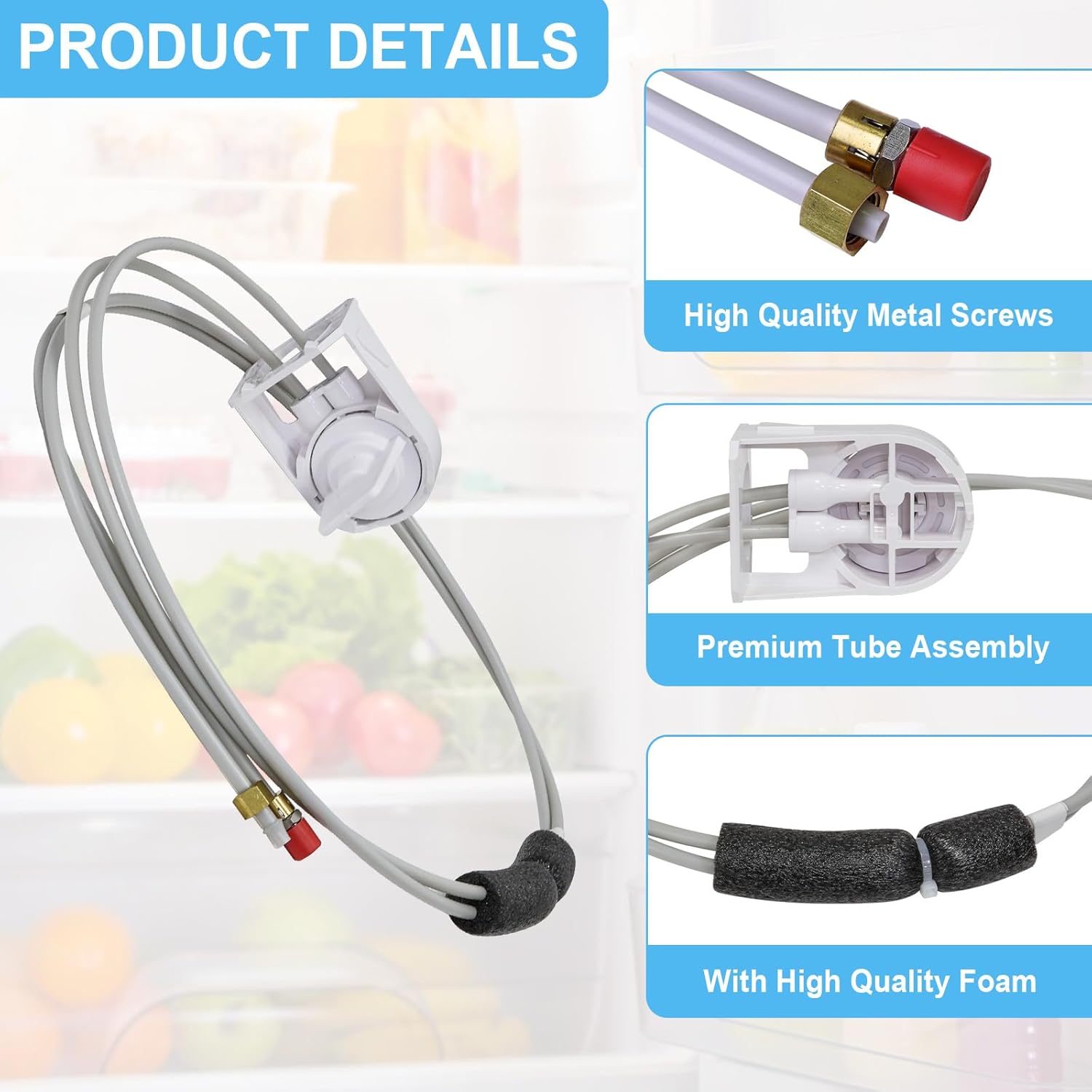WR17X22066 Water Filter Manifold and Tubing Assembly Replace WR02X45209, WR17X11920, WR17X20862 Compatible with GE/Hotpoint Refrigerator