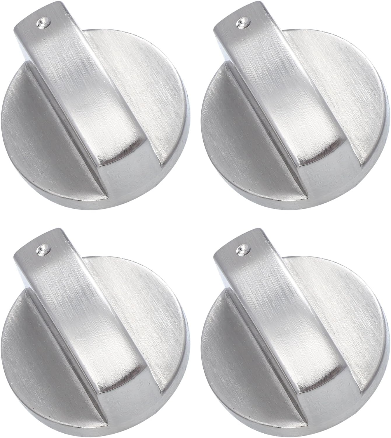 CALLARON 4pcs Metal Zinc Alloy Stove Burner Control Knobs Replacement Set 8mm Gas Range Oven Dial Switch for Cooktop Parts Accessories