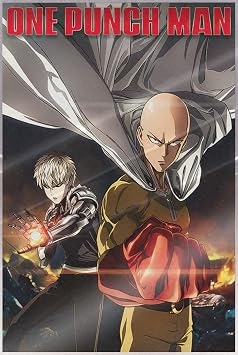 POSTER STOP ONLINE One Punch Man - Anime TV Show Poster Print Destruction Size 24" x 36" Laminated Poster