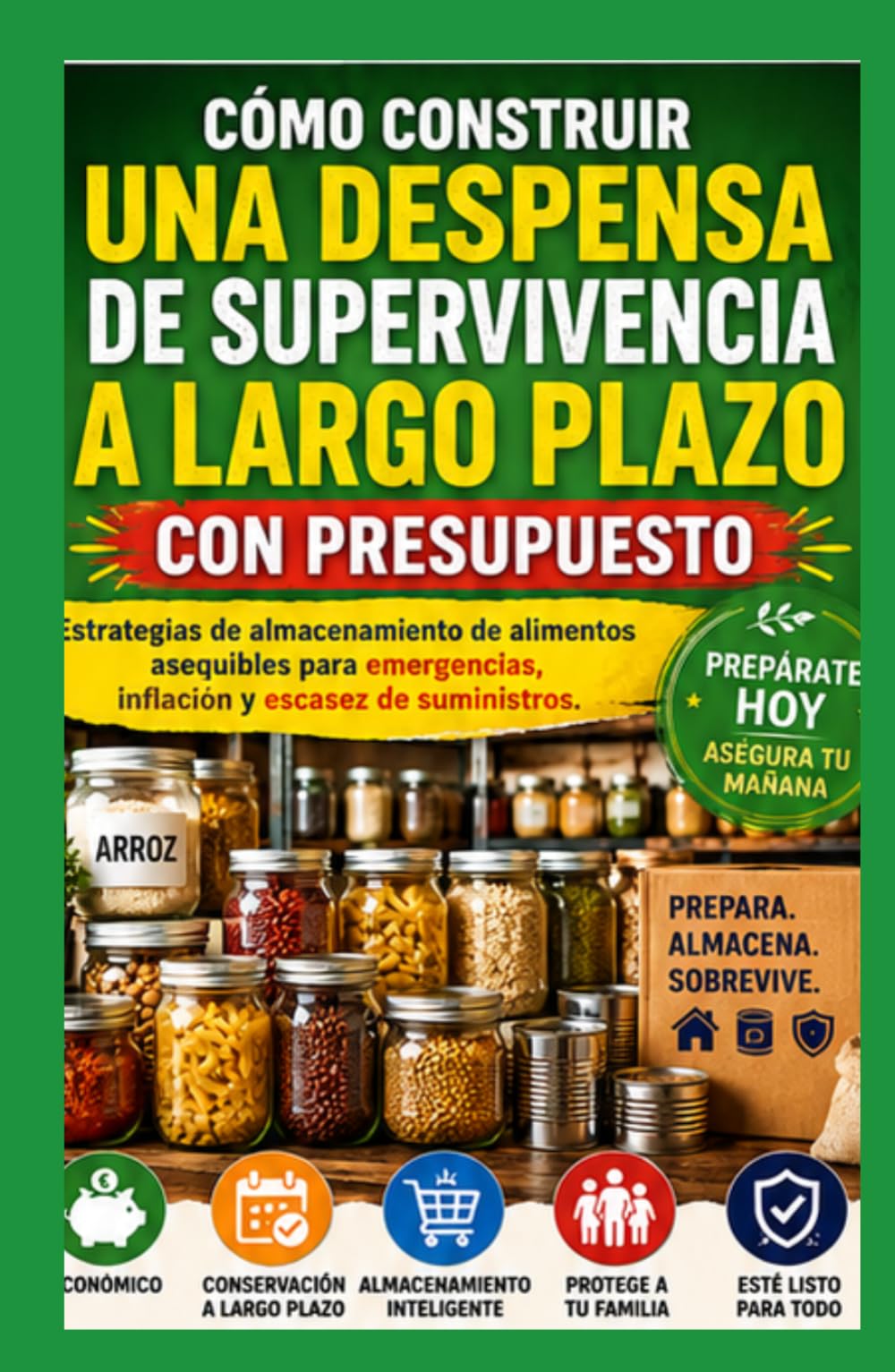 Cómo construir un Supervivencia a largo plazo Despensa con presupuesto.: Estrategias asequibles de almacenamiento de alimentos para emergencias, inflación y Escasez de suministros.