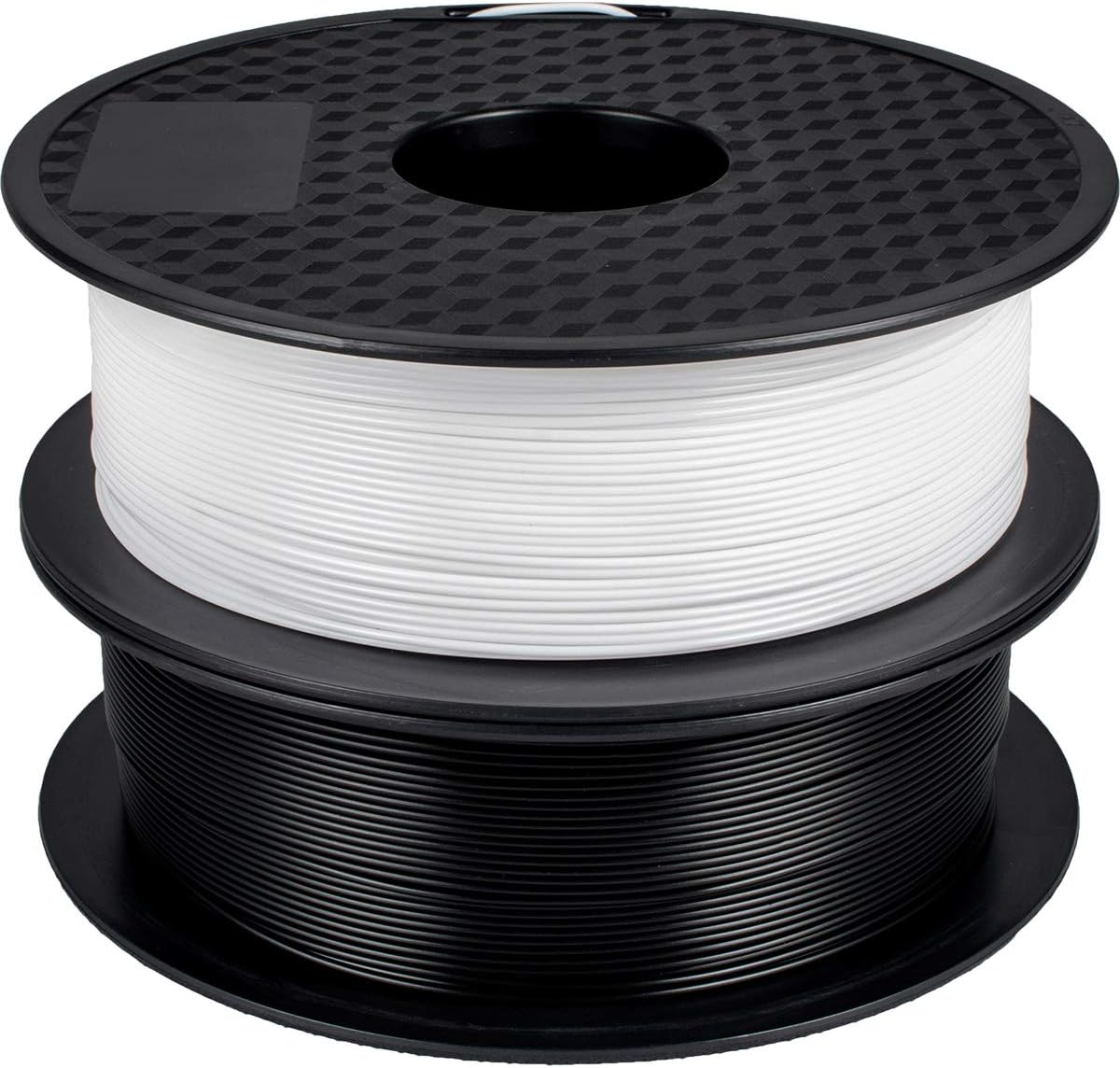 PLA Filament 1.75mm, GEEETECH New 3D Printing Filament PLA for 3D Printer and 3D Pen, 1 kg per Spool, 2 Spools, White & Black