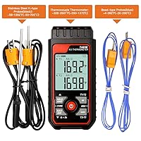 Vista 5 de Termómetro de termopar digital de doble canal tipo K/J - 328 ~ 2501 ℉ Medidor de temperatura industrial HVAC con 4 sondas de termopar tipo K