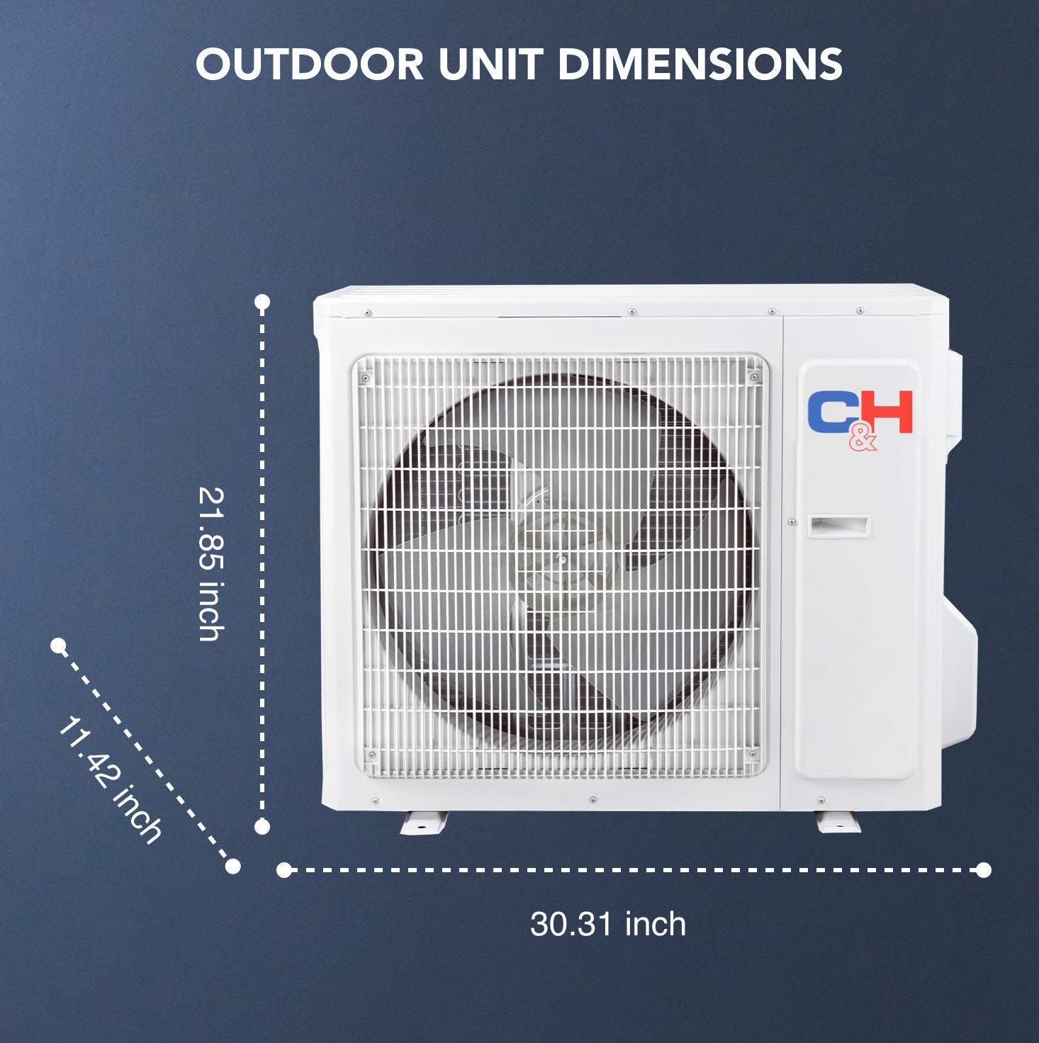 Cooper & Hunter 9,000 BTU, 115V, 19 SEER Ductless Mini Split AC/Heating System MIA Series Pre-Charged Inverter Heat Pump with 16ft Installation Kit