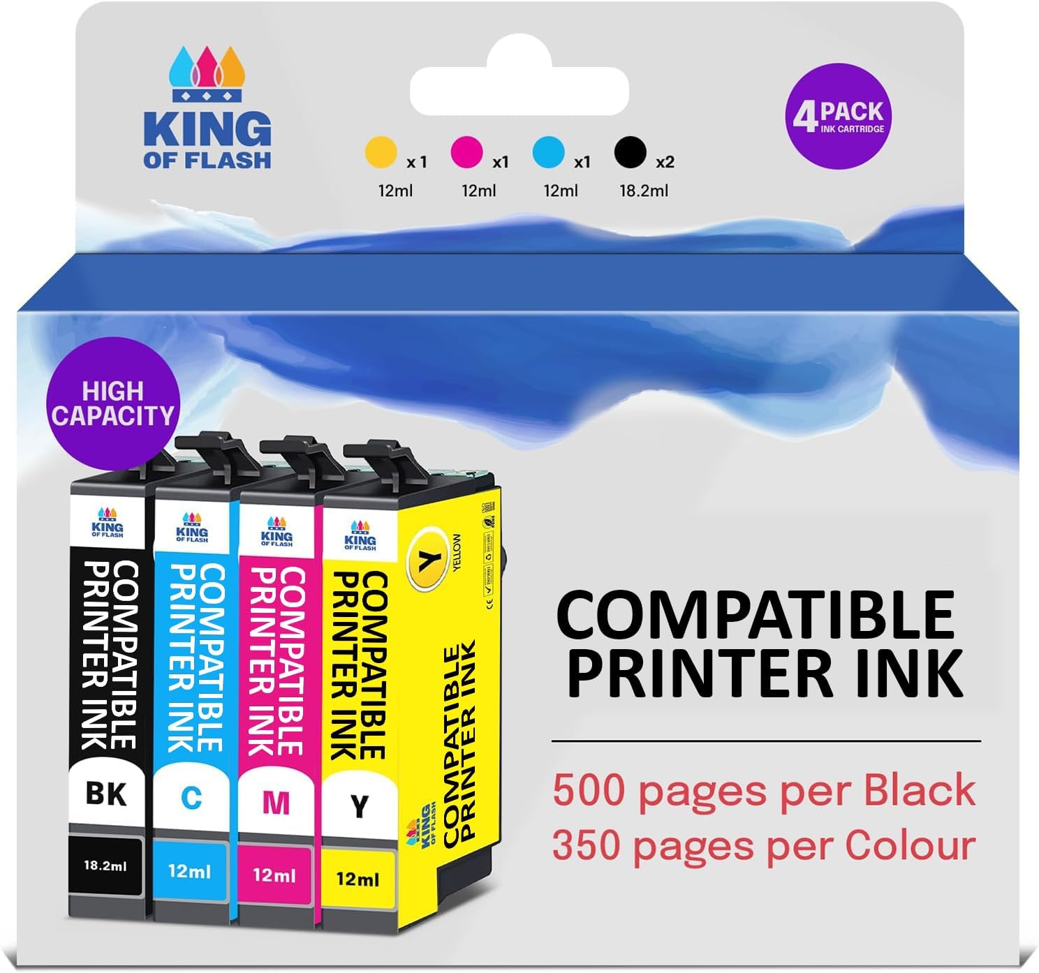 – 604XL Ink Cartridges Replacement for Epson 604XL for Epson Expression Home XP-2200 XP-2205 XP-3200 XP-3205 XP-4200 XP-4205, Workforce WF-2910DWF (1 Set)