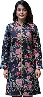 Navyas Fashion Cotton Quilted Jacket for Winter | Warm Lightweight Casual Jacket for Women | Soft Quiltec Winter Coat | St... Price In India