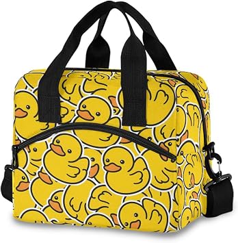 Lunch Bag for Kids Little Yellow Duck Insulated Cooler Lunch Box Large Capacity Lunch Organizer for Boys Girls