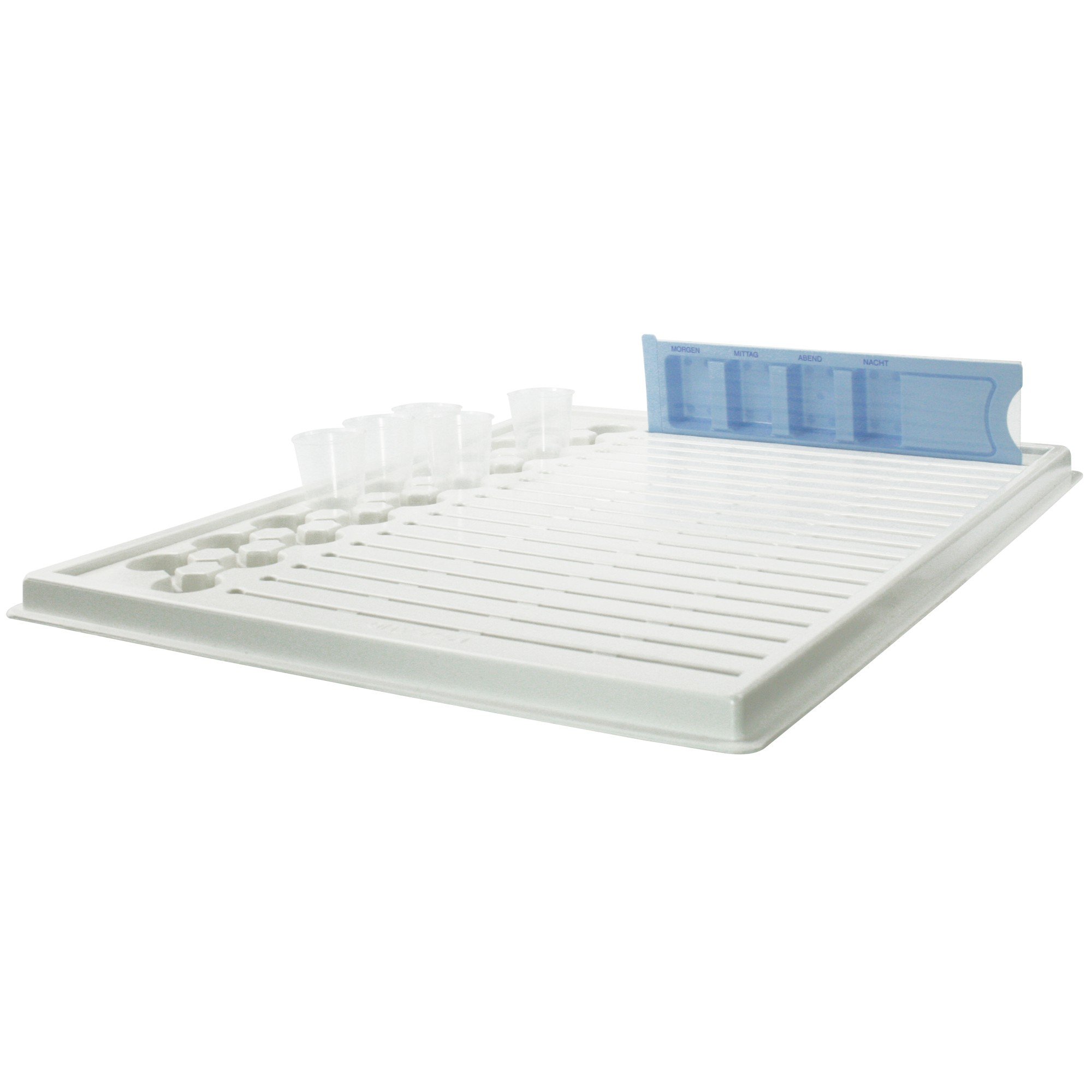 Vassoio per medicinali con base per 19 medicinali Dispenser.