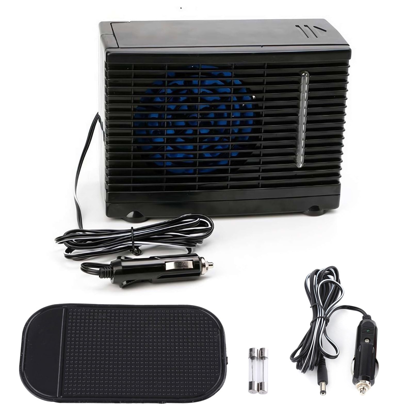 Aire Acondicionado Portátil De 12V Para Automóvil, 7.9x4.3x5.9In Camión De Automóviles Mini Refrigerador De Ventilador Portatil Coche Enfriador Coche Para El Automóvil Para Camioneta Van SV SUV
