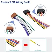Vista 5 de Adaptador de arnés de cable para radio estéreo de coche, arnés de cable de radio ISO de 16 pines con conector de acoplamiento reemplazable