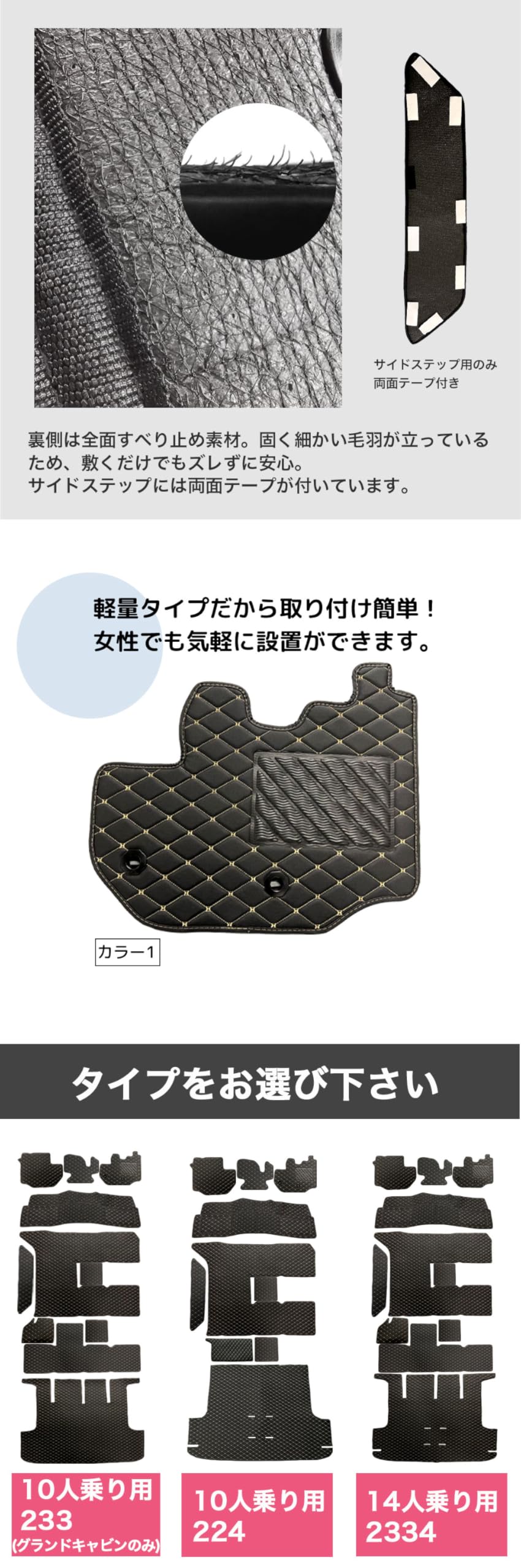 Amazon | ［Dear Cologne］ハイエース 10人乗り224 フロア 