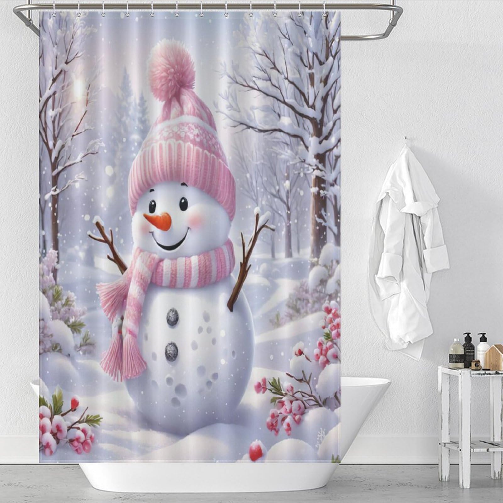 Rideau de douche lavable en machine pour une hygiène parfaite en salle de bain