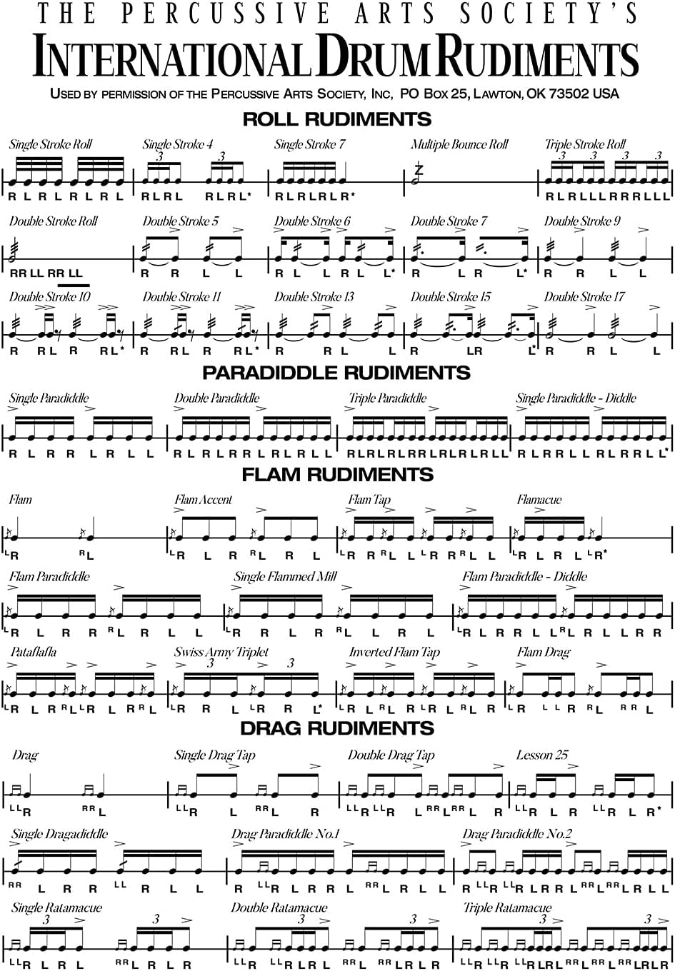 Amazon.com - JIUFOTK Metal Signs International Drum Rudiments Retro ...
