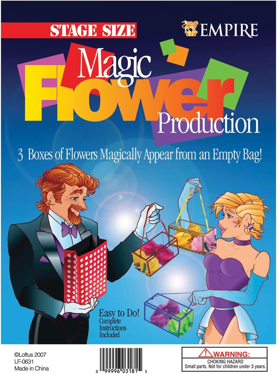Loftus Empire Magic Appearing Flowers from Empty Bag 4pc 10" Stage Magic Trick